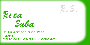 rita suba business card